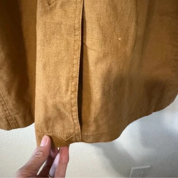 Territory Ahead Linen Blend Blazer Brown Pinstripe Lining Summer Western NWT-44R - Picture 4 of 11